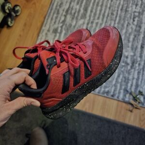 Adidas Red and Black Sneakers